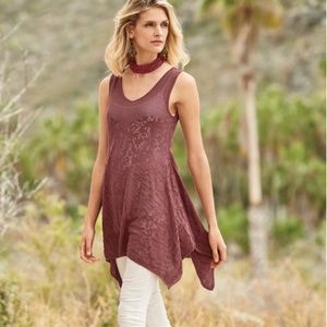 PERUVIAN CONNECTION NWT XL BLACK JOLLA TUNIC